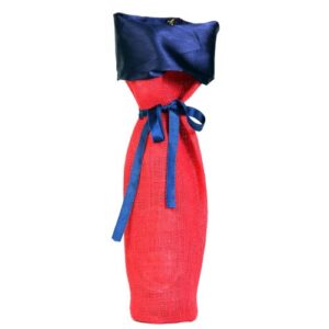 The Festive Jute & Satin Wine Bag