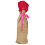 The Festive Jute & Satin Wine Bag